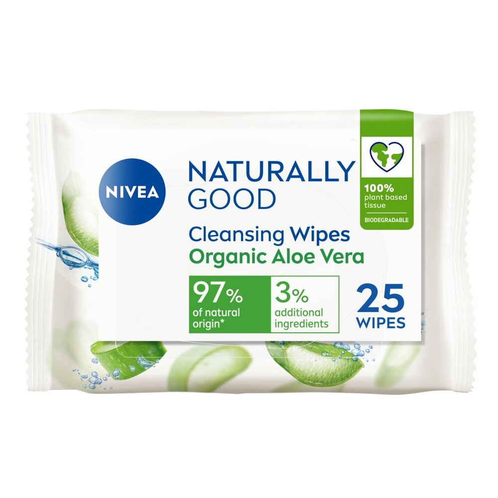 Naturally Good Organic Aloe Vera Face Cleansing Wipes 25 wipes