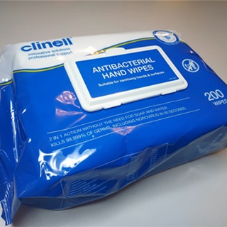 Clinell Antibacterial Hand Wipes