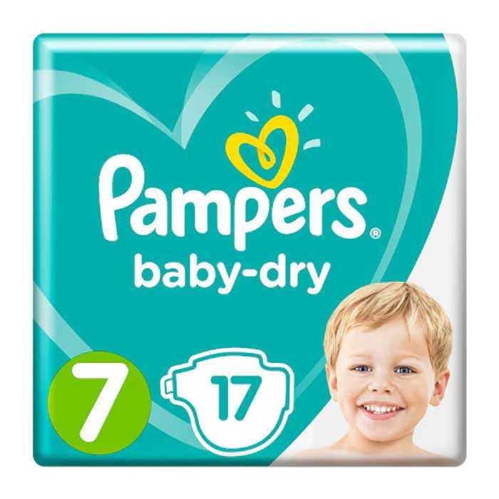 Pampers Baby Dry Carry Pack Nappies Size 7