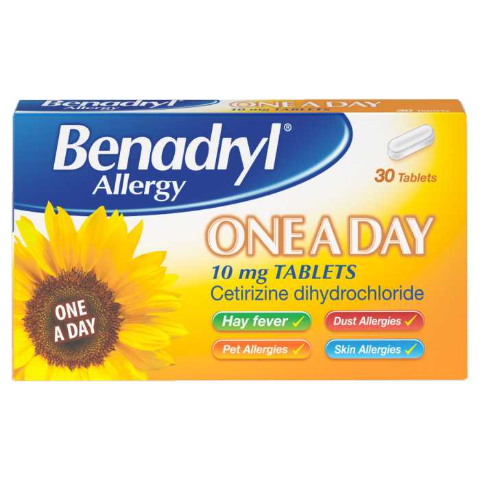 Benadryl Allergy One-A-Day Tablets 10mg