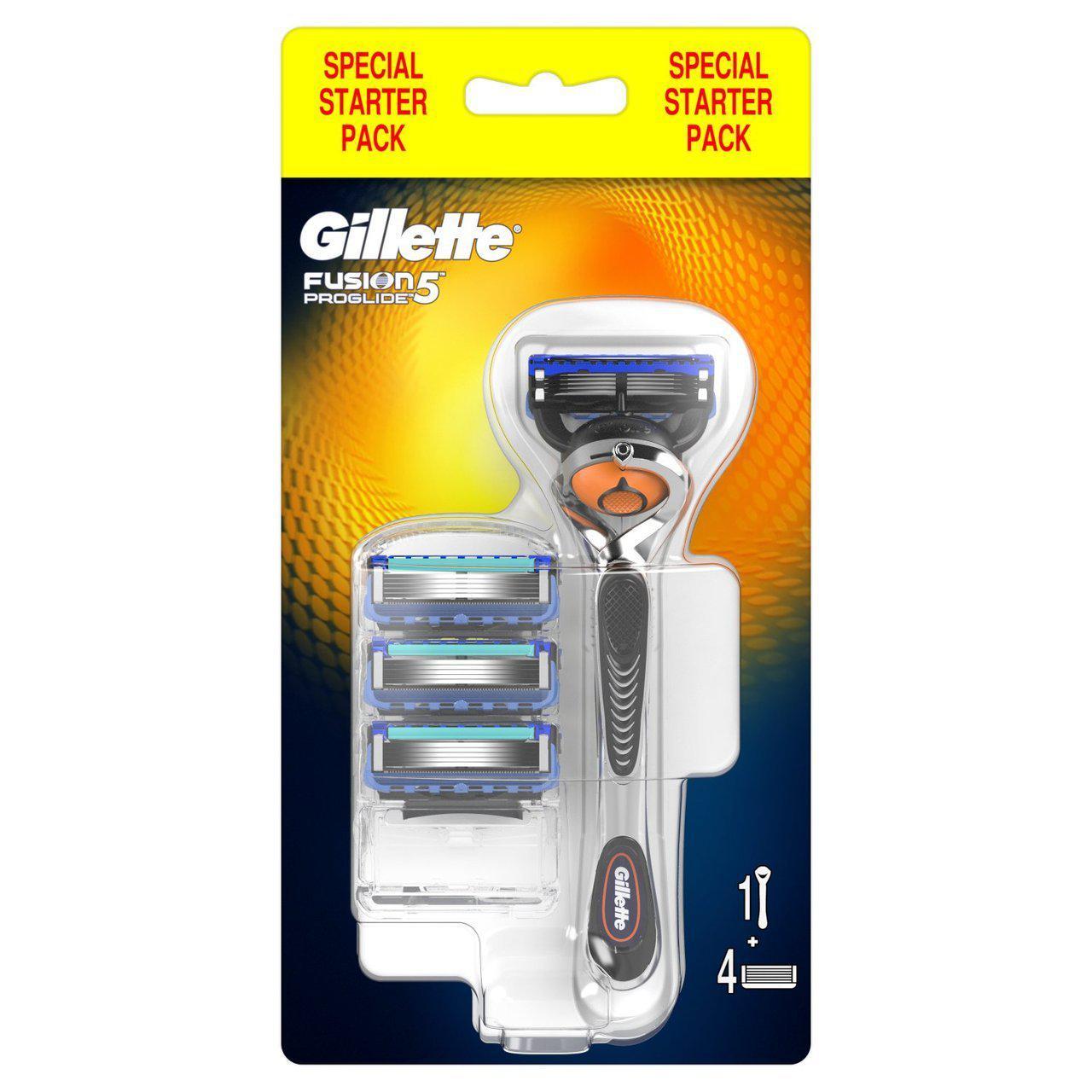 Gillette Fusion5 Razor For Men & 3 Blades Starter Pack